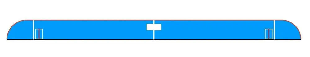 Schéma étape 1 — Unfolding the bag lengthwise on the tarpaulin