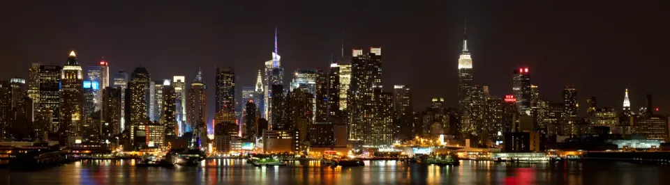 Manhattan, von Weehawken aus gesehen, New York, Vereinigte Staaten
