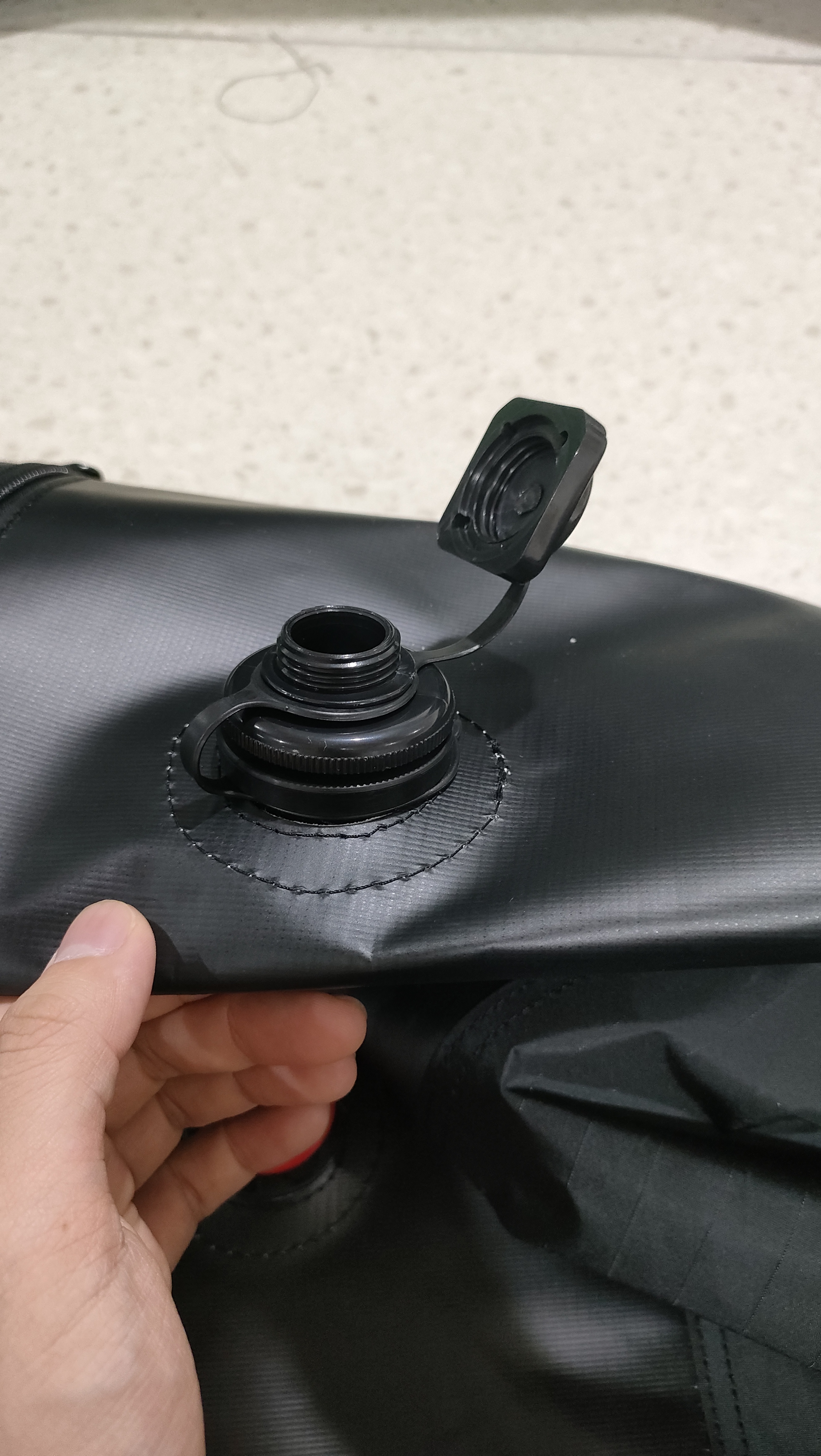 Valve open for inflation