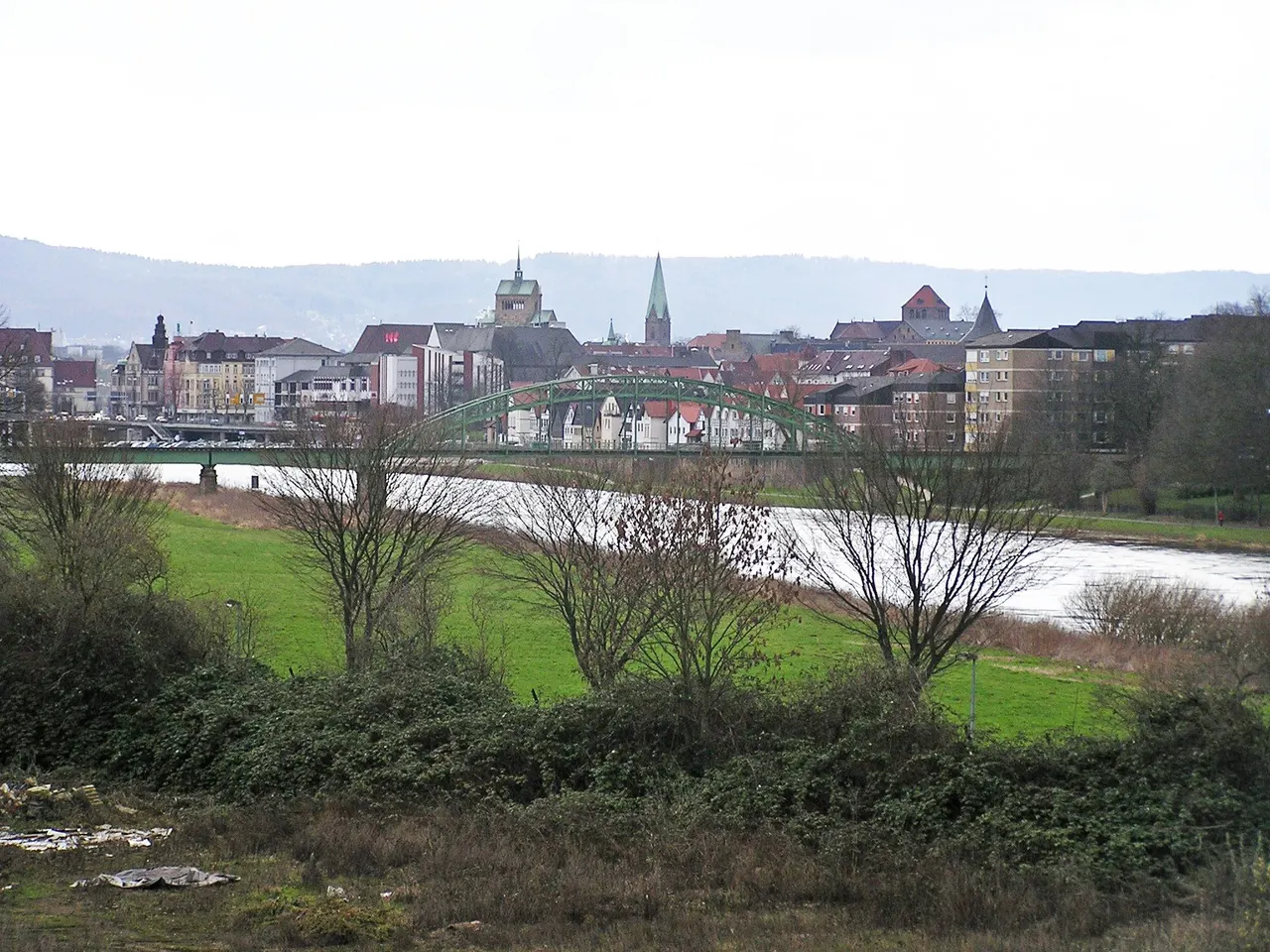 Minden — Minden ueber weser von norden