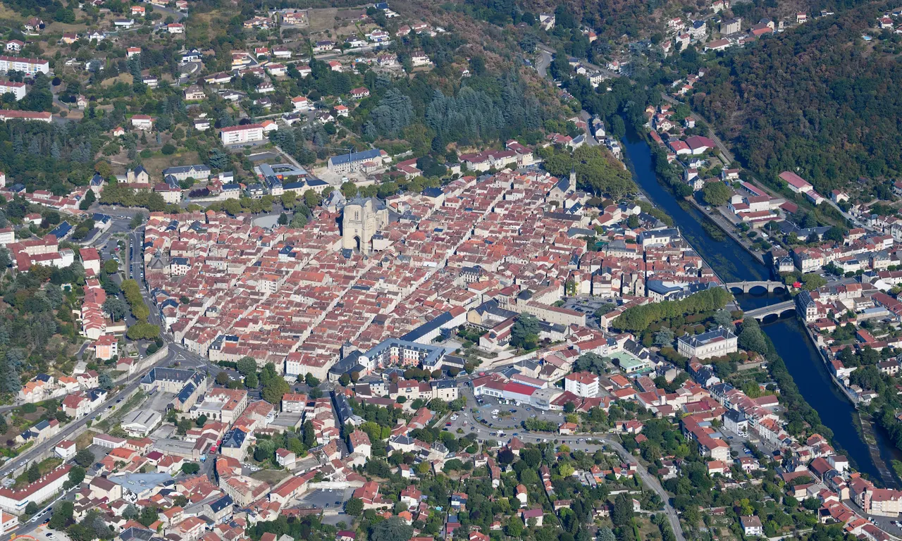 Villefranche-de-Rouergue — Aerial image of Villefranche-de-Rouergue (view from the west)